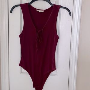 💙Burgundy Bodysuit